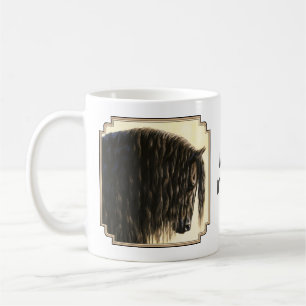 Black Friesian Draft Horse Coffee Mug