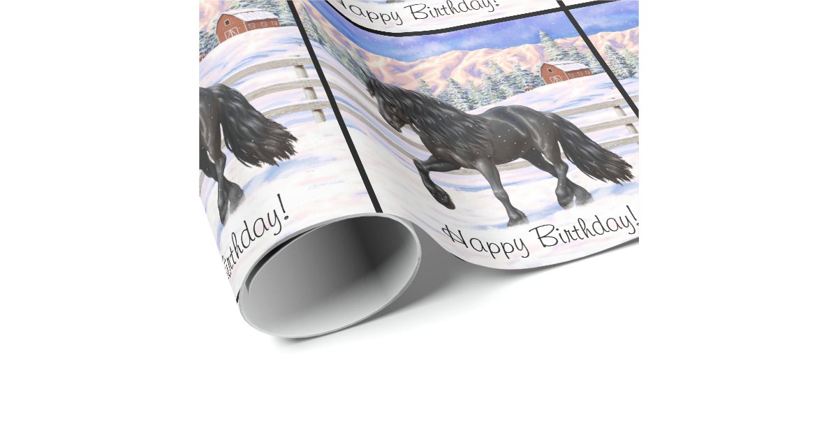 Western Cowboy Rodeo Pattern Dark Brown Wrapping Paper