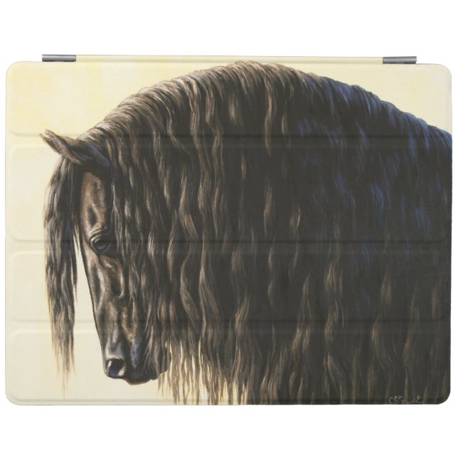 Black Friesian Draft Horse iPad Smart Cover (Horizontal)