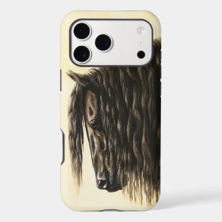 Black Friesian Draft Horse iPhone 17 Pro Max Case