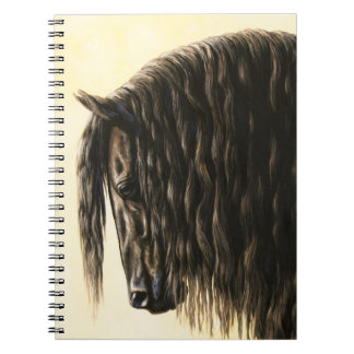 Black Friesian Draft Horse Notebook