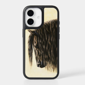 Black Friesian Draft Horse iPhone 17 Case