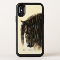 Black Friesian Draft Horse OtterBox Symmetry iPhone XS Case