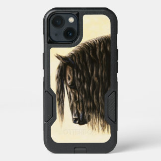 Black Friesian Draft Horse iPhone 13 Case