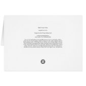 Black Friesian Horse Cards (Back Horizontal)
