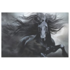 Black Friesian Horse Decoupage