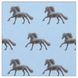 Black Friesian Horse Fabric