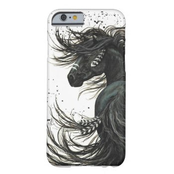 Black Friesian Horse Iphone 6 Case by AmyLynBihrle at Zazzle