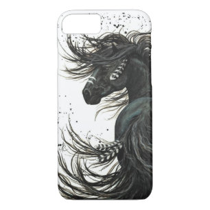 Black Friesian Horse iPhone 7 Case