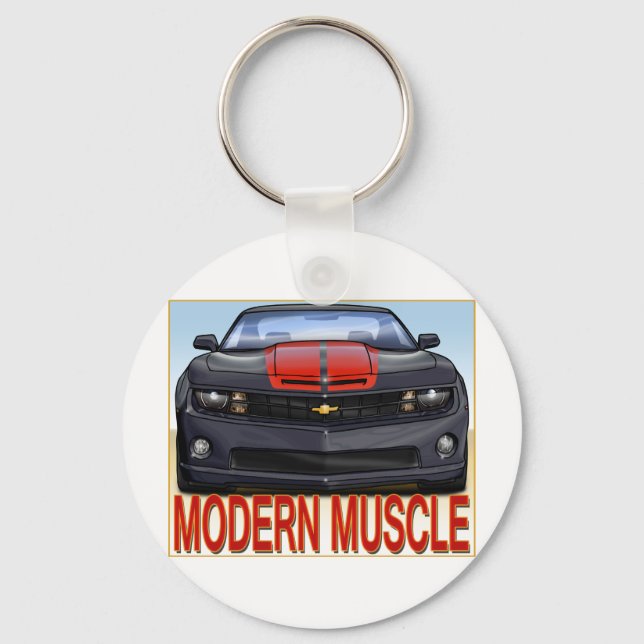 BLACK_FRONT_CAMARO.png Keychain (Front)