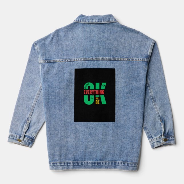 Black full sleeves sweatshirt denim jacket (Back)