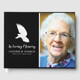 Black Funeral Condolence   Photo Remembrance Guest Book