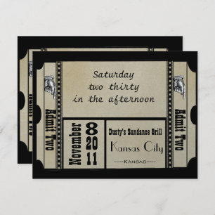 Black Funky Textured Swirls Wedding Response Cards