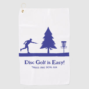 Black Funny Disc Golf Putting with Tree obstacle  Towel
