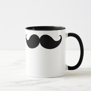Black Funny Handlebar Mustache Moustache Stache Mug