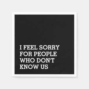 Black Funny Sarcastic Party Napkins