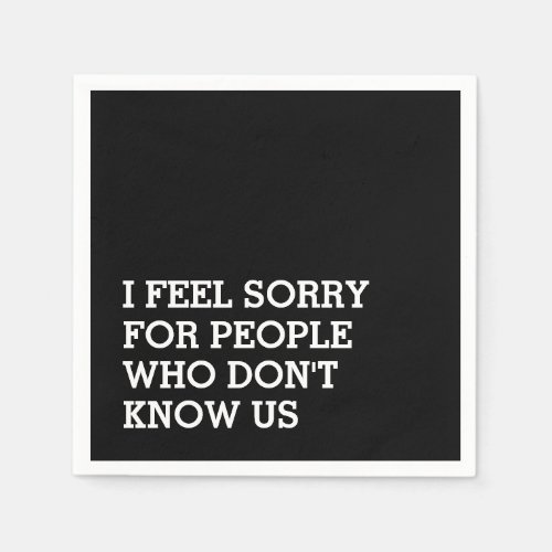Black Funny Sarcastic Party Napkins