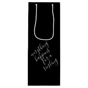 Black Funny Wine Pun Wine Gift Bag
