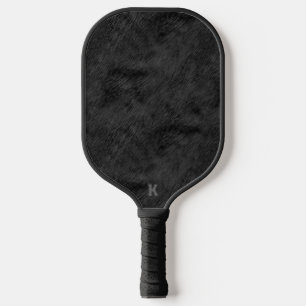 Black fur pattern pickleball paddle