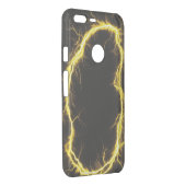black fur texture with lightning design uncommon google pixel XL case (Back/Right)
