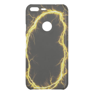 black fur texture with lightning design uncommon google pixel XL case