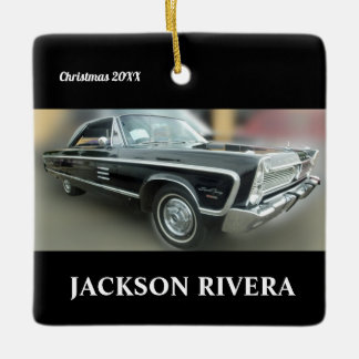 Black Fury Classic Car Ceramic Ornament