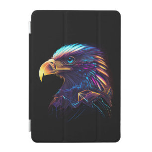 Black Futuristic Neon Eagle iPad Mini Cover