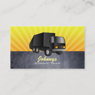 Black Garbage Truck Business Cards