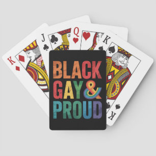 Black Gay and Proud LGBTQ Black Queers Poker Cards