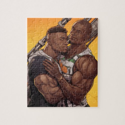 Black Gay Men Jigsaw Puzzle