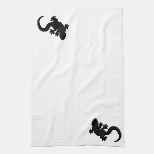 Black Gecko Towel (Vertical)