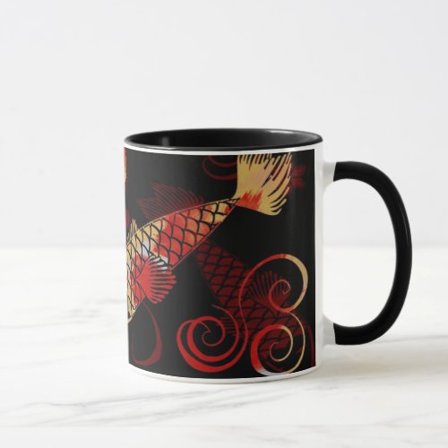 Black geisha kois Mug