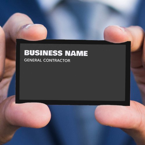 Black General contractor Business Card