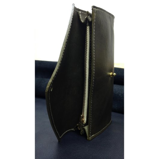 Black Genuine Leather Fashion Wallet (Interior )