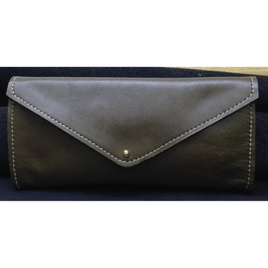 Black Genuine Leather Fashion Wallet (Front)