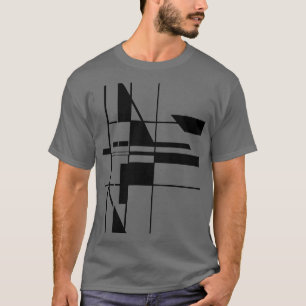 Black Geometric Gameboard MCM Look Abstract Art T-Shirt