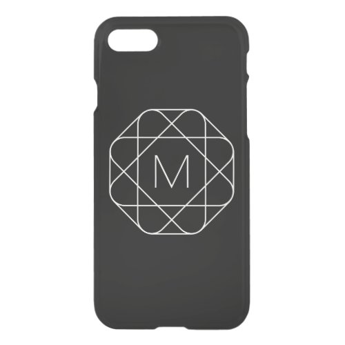 Black Geometric Monogram iPhone SE87 Case