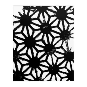 Black geometric pattern acrylic print