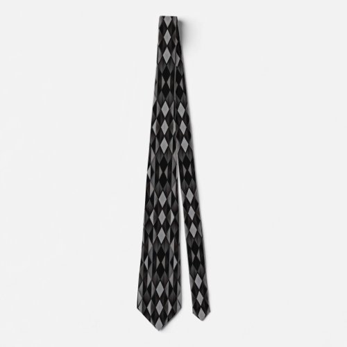 Black Geometric Pattern  Neck Tie