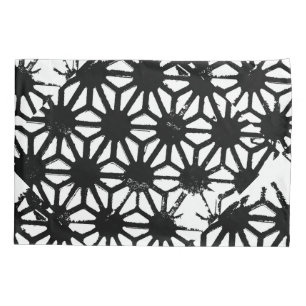 Black geometric pattern pillow case