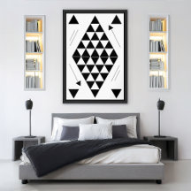 Black Geometric Triangles