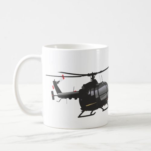 Black German light helicopter mug