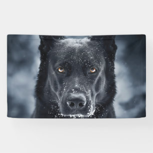 Black German Shepherd Banner