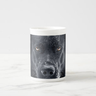 Black German Shepherd Bone China Mug