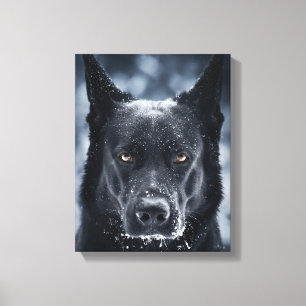Black German Shepherd Canvas Print