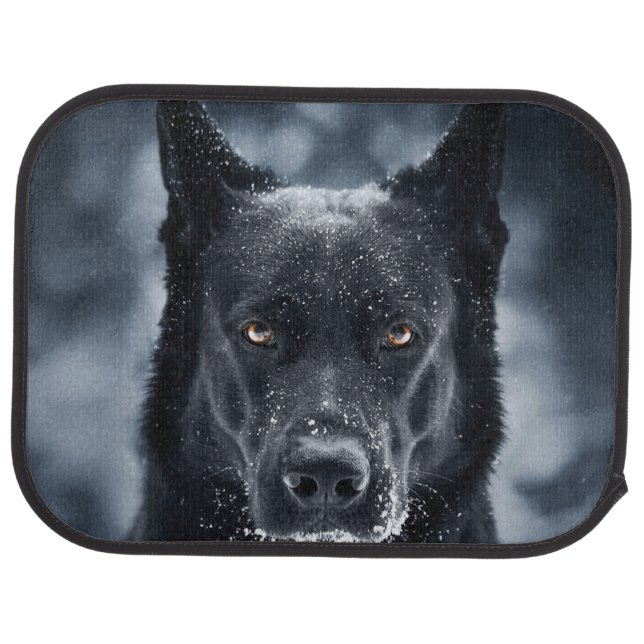 Black German Shepherd Car Floor Mat (Rear)