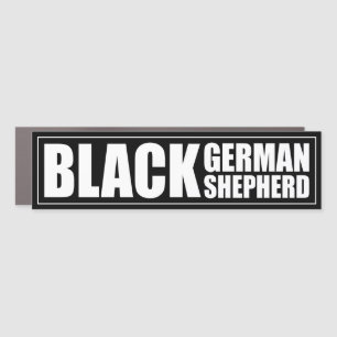 Black German Shepherd Car Magnet