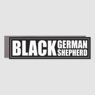 Black German Shepherd Car Magnet