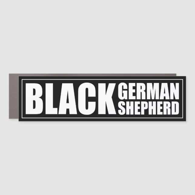 Black German Shepherd Car Magnet (Front)