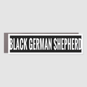 Black German Shepherd Car Magnet
